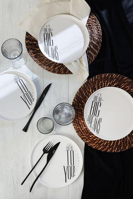 Diğer 142783243885120140557466 & Cherrs Pasta Tabağı 22 Cm 4 Parça 22729-30 Açık