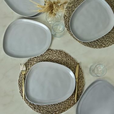 Diğer 142783243892750140557466 Mat Gri Servis Tabağı 30 Cm 6 Adet 995 Açık