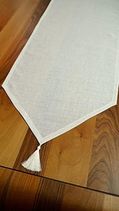 Diğer 142783243914060140557466 Viemso Simli Runner Püsküllü, Kırık Beyaz, 45X150Cm Açık Bej