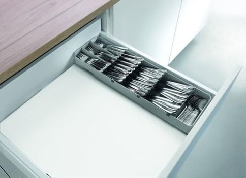 Diğer 142783243960840140557466 Çatal Bıçak Takımı Düzenleyici, Gri Ve Siyah, 40-49 Cm Abanoz