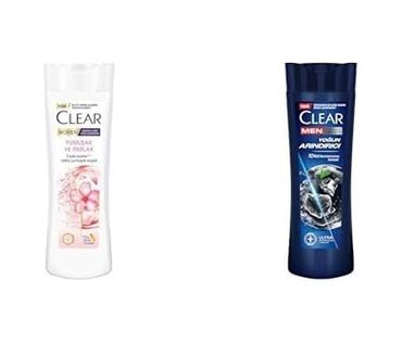 Diğer 142783244436210140557466 Clear Şampuan Yumuşak Ve Parlak 350 Ml X2 + Clear Men Şampuan Yoğun Arındırıcı Kömür İle 350 Ml X2