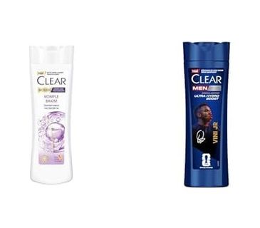 Diğer 142783244453620140557466 Clear Komple Bakım Vitamin Kompleksi Şampuan 350 Ml X2 + Clear Men Şampuan Vinícius Júnior 350 Ml X2