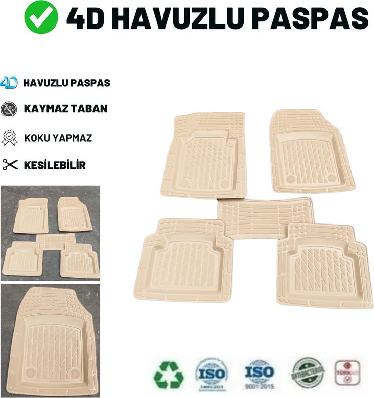 Diğer 2431127 Land Rover Range Rover Sport 2010 4D Havuzlu Üniversal Yeni Nesil Paspas Bej Gold Seri