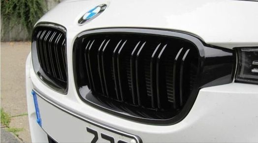 Diğer 45679732 Bmw F30 Çift Çizgi Ön Panjur Izgara 2012-2018 Arası Parlak Siyah