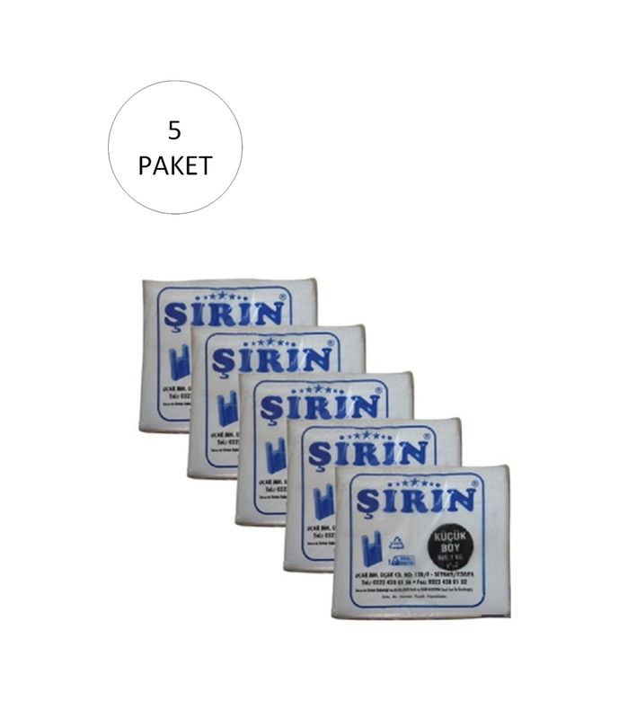Diğer 47310318 Beyaz Kalın Atlet Poşet Küçük Boy 25X45 Cm 1 Kg 5 Paket Takriben 550 Adet