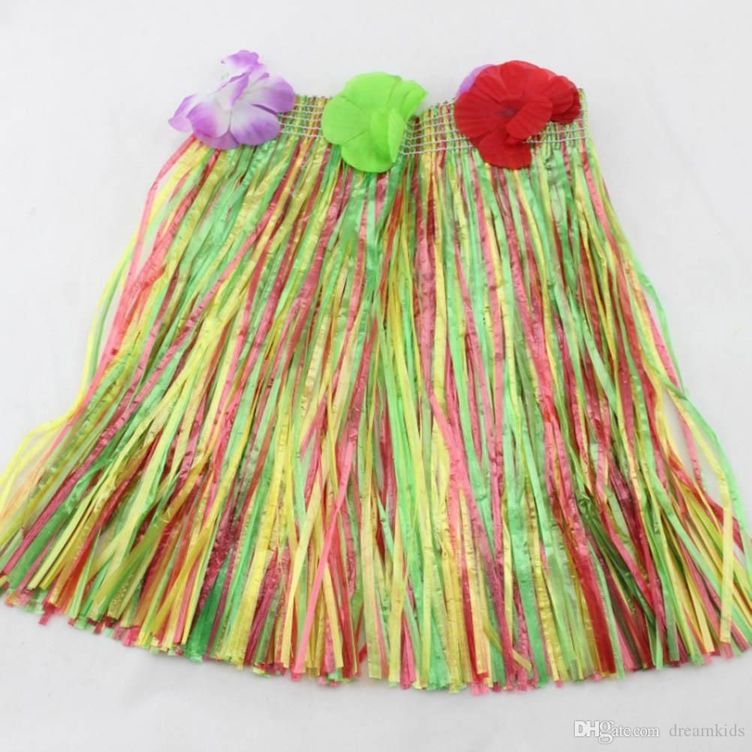 Diğer 47412905280 Hawaii Hula Eteği Karışık Renk 40   Cm