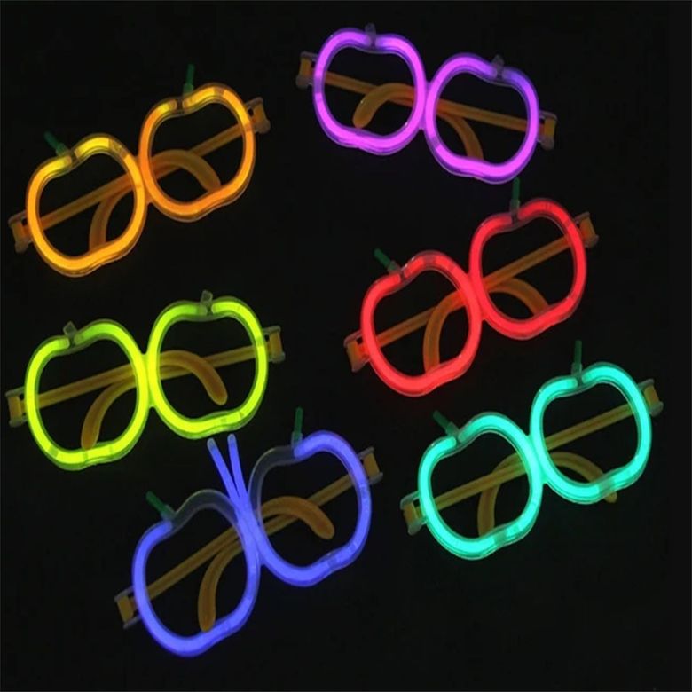Diğer 474189Gosa4721 Glow Stick Elma Gözlük - Glow Partisi Gözlüğü - Glow Stick Gözlük 12 Adet