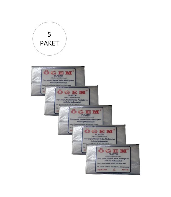 Diğer 51079672 Bakkaliye Naylon Torba Beşlik 30X52 Cm 1 Kg 5 Paket Takriben 525 Adet
