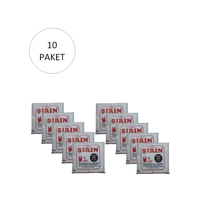 Diğer 53661733 Beyaz Kalın Atlet Poşet Orta Boy 28X50 Cm 1 Kg 10 Paket Takriben 750 Adet