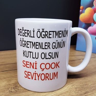 Diğer 562741423736 Öğretmenler Günü Tasarımlı Kupa Bardak Altın  -  Gül