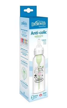 Diğer 57855210114121780184975 8 Oz/ 250 Ml Dar Ağız Anti-Kolik Pp Sincap Desenli Biberon, Tekli Paket Açık
