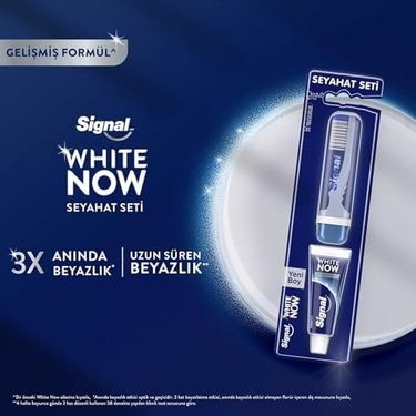 Diğer 57855210118228680184975 White Now Diş Macunu 14 Ml + Diş Fırçası Seyahat Seti Açık Ahşap