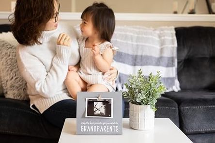 Diğer 57855210121105680184975 Pearhead Sonogram Fotoğraf Çerçevesi Büyükanne Ve Büyükbaba İçin Bebek Hatıra Resim Çerçevesi, Hamilelik Duyurusu, Bebeğin İlk Noel Hediyeleri, Tatil Hediyeleri, Bebek Tatil Hediyeleri, Gri Açık Gri