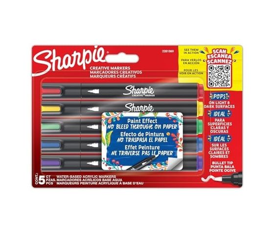 Diğer 57855210121217280184975 Creative Marker Akrilik Boya Kalemleri Yuvarlak Uçlu Su Bazlı Boya Kalemi Mürekkep Kağıda Geçirmez Ve Çoğu Yüzey Üzerine Yazar 5 Adet 103 Ivory