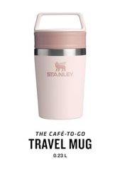 Diğer 57855210121535680184975 Cafe To-Go Travel Mug Termos Bardak, 0.23 Litre, Pembe Kuvars Rose Quartz Açık Beyaz