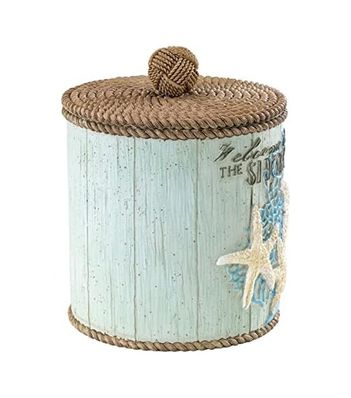 Diğer 57855210121787380184975 Avanti Linens Countertop Beachcomber Collection Pamuk, Kapalı Kavanoz, Çok Renkli Açık Ahşap