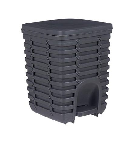 Diğer 57855210121821780184975 Palm Pedallı Çöp Kovası, Antrasit/gri, 9 Lt 10L Siyah