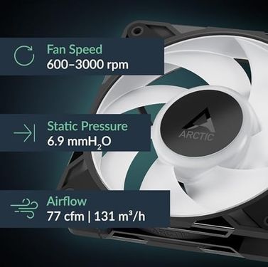 Diğer 57855210123673080184975 Arctic P12 Pro Argb 120Mm 3000Rpm 77Cfm Yüksek Performans Kasa Fanı Acfan00309A