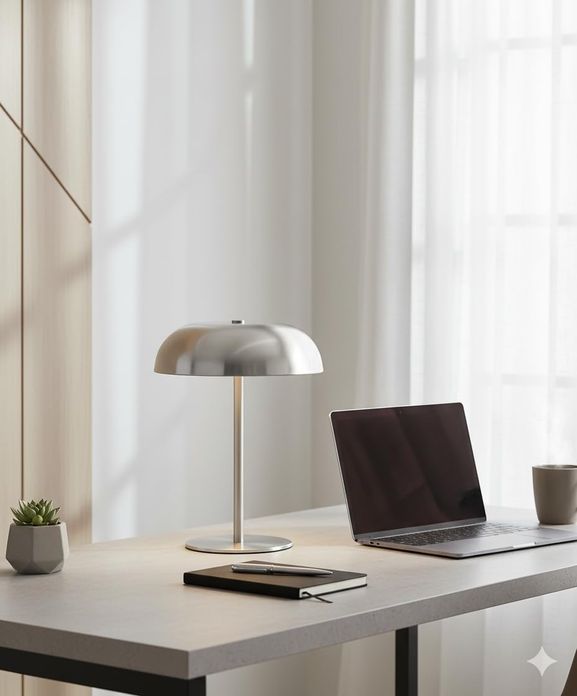 Diğer 57855210123833080184975 Modern Dokunmatik Ayarlı Led Masa Lambası Şarj Edilebilir & Taşınabilir Gold, Gümüş, Krem Seçenekleri Gümüş .