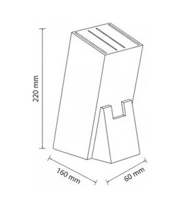 Diğer 57855210125861180184975 Bambu Ahşap Bıçak Standı 220 Mm Eğik Tasarım, Kaymaz Tabanlı, Çoklu Bıçak Yuvalı, Modern Ve Doğal Mutfak Düzenleyici -