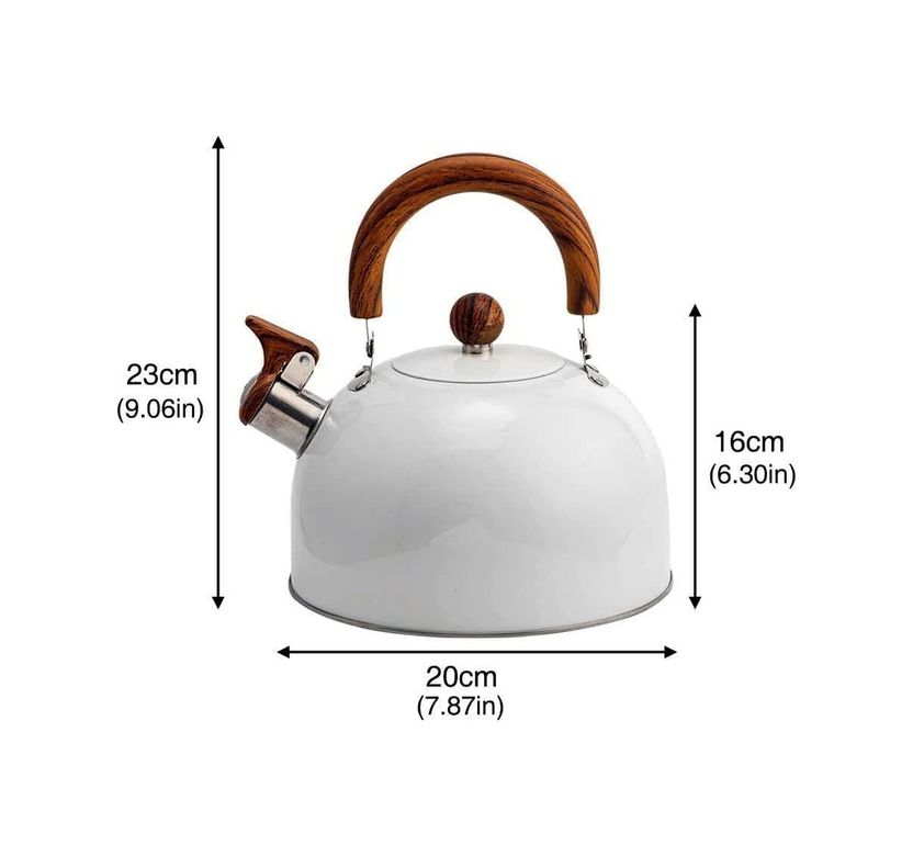 Diğer 57855210126553880184975 3L Düdüklü Kettle Su Isıtıcı Çaydanlık Paslanmaz Çelik Yüksek Islıklı Beyaz 1