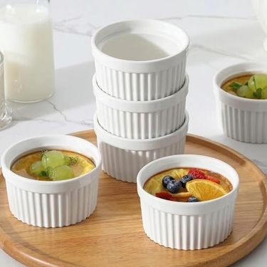Diğer 57855210126600180184975 6 Lı Seramik Sufle Kabı Seti, Isıya Dayanıklı, Fırın Ve Mikrodalga Uyumlu, Kolay Temizlenir, Tatlı Sos Meze Sunumu İçin Şık Ve Dayanıklı Sufle Kasesi Seti 50 X 22