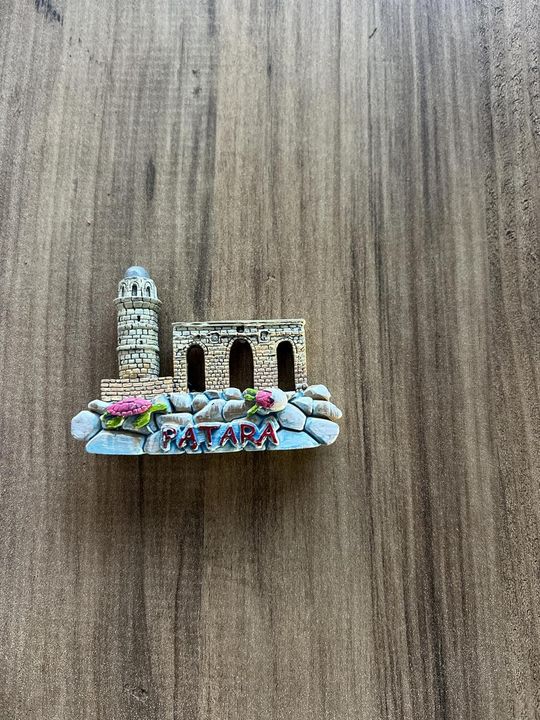 Diğer 57855210126700180184975 Patara Dekoratif Mavi Buzdolabı Magneti, El Yapımı Antik Kent Temalı Magnetik Süs