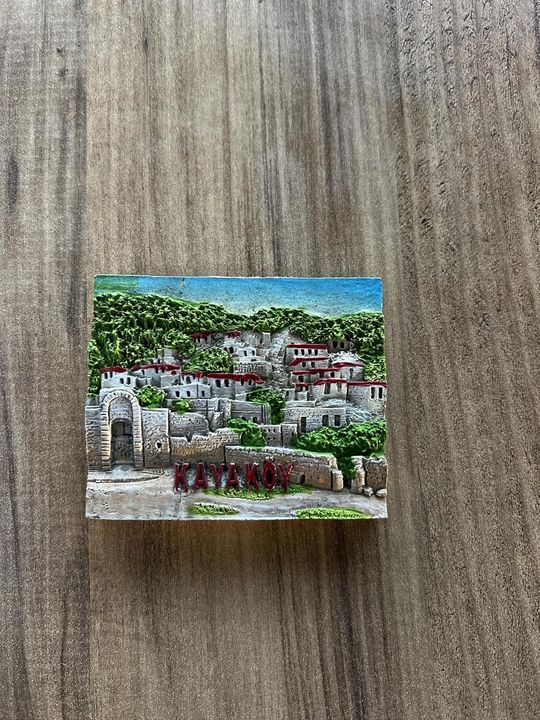 Diğer 57855210126728180184975 Magnet Fethiye Kayaköy, Dekoratif Turistik Buzdolabı Magneti, Tarihi Antik Kent Temalı, El Yapımı Hediyelik Eşya