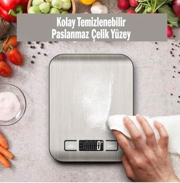 Diğer 57855210127262280184975 Techfit Tf-1002 Dijital Mutfak Terazisi, 5 Kg Kapasiteli, Paslanmaz Çelik, Lcd Ekran, Dara Fonksiyonlu, G/ml/oz/lb Ölçüm Birimleri Açık Bej