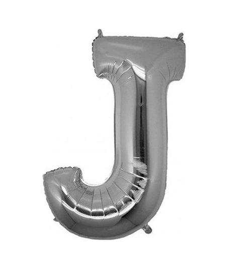 Diğer 57855210127377780184975 J Harfi 16 İnç Gümüş Renk Folyo Balon 36 Cm Gümüş 256