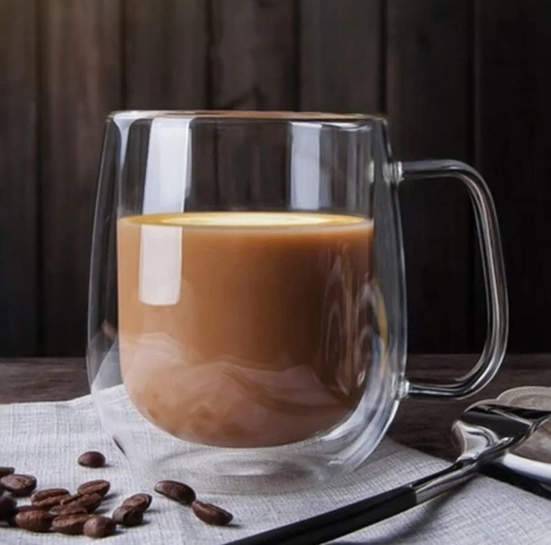 Diğer 57855210131146180184975 2 Adet Çift Cidarlı Cam Kupa Bardak 250 Ml Çift Camlı Bardak Kupa Double Wall Aeropress