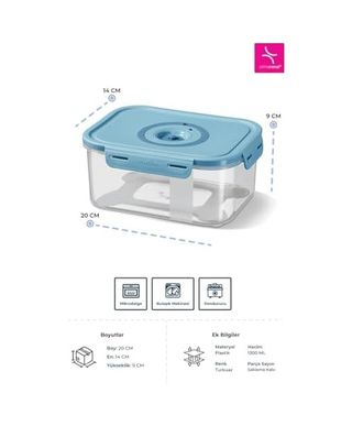 Diğer 57855210134406680184975 Seoul Taze Ürün Saklama Kabı 1300Ml Açık Ahşap