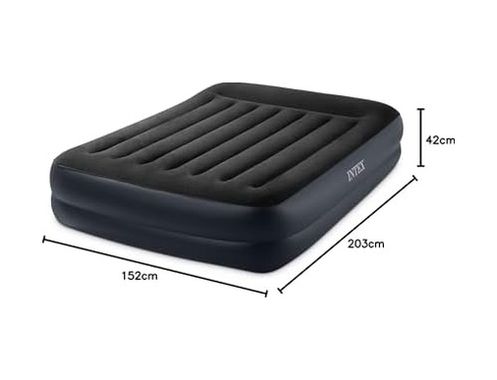 Diğer 57858324439175099283959 64124Nd - Şişme Yatak Dura-Beam Yastıklı Dinlenme Yüksek Otomatik Şişirme, 152X203X42 Cm Açik Gri