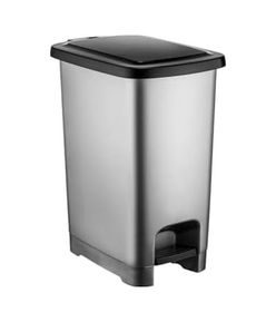 Diğer 57858324439263399283959 Slim Çöp Kovası Pedallı Gri Banyo Mutfak Çöp Kovası Kapaklı Dış Mekan Bahçe Çöp Kutusu 25 Litre 10L Siyah