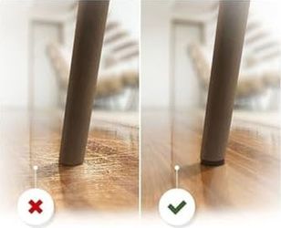 Diğer 57858324439427099283959 Kahverengi 8 Adet Yapışkanlı, Masa, Koltuk Altı Parke Koruma Keçesi, Kare, 5 Cm Abanoz - Beyaz