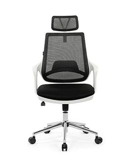 Diğer 57858324439495199283959 Seduna Skagen Plus Headrest Ofis Sandalyesi Abanoz - Beyaz