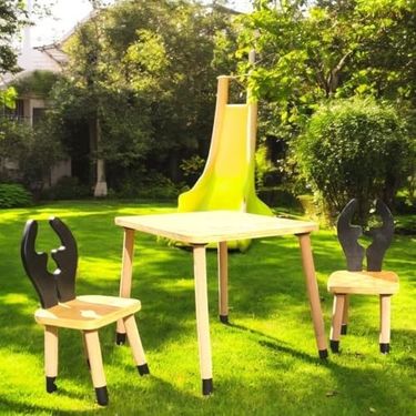 Diğer 57858324439516299283959 Montessori Çocuk Aktivite Masa Sandalye Seti Abanoz