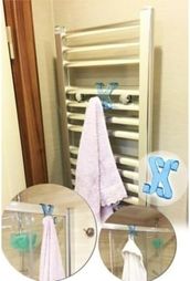Diğer 57858324439553799283959 2 Adet Plastik Havlupan Askısı It, Şeffaf, 85Mm X 90Mm, Banyo Radyatörü İçin Pratik Havlu Tutucu 4 Renk