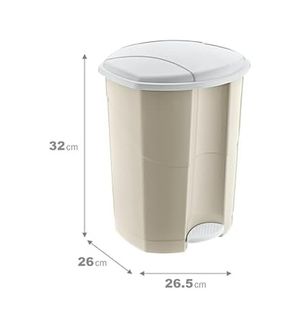 Diğer 57858324439737999283959 Pedallı Çöp Kovası 11 Lt Latte 10L Siyah