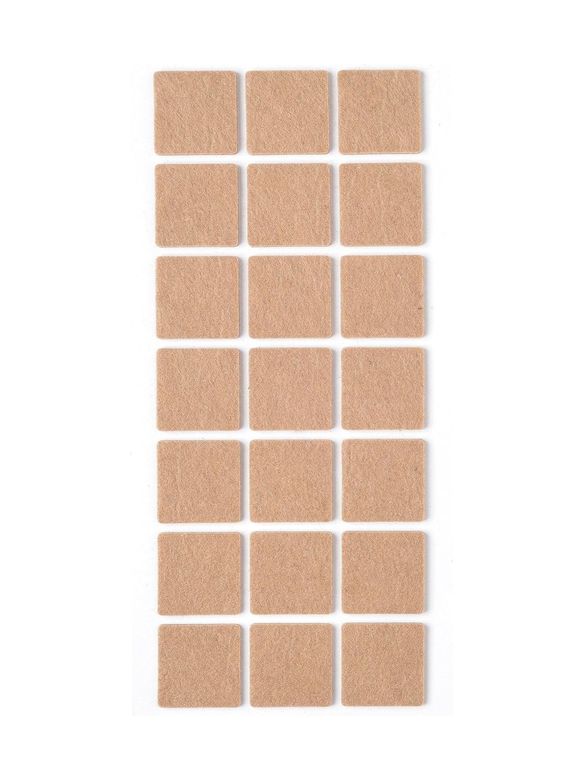 Diğer 57858324439823099283959 Kahverengi 21 Adet Yapışkanlı, Masa, Koltuk Altı Parke Koruma Keçesi, Kare, 3 X 3 Cm Abanoz - Beyaz