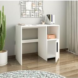 Diğer 57858324439995599283959 Kuzey Tek Kapaklı Çalışma Masası Minimal Tasarım, Beyaz Abanoz - Beyaz