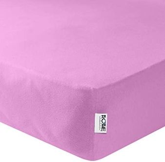 Diğer 57858324440165399283959 Kobehome Örme Penye Lastikli Çarşaf, Çift Kişilik, Pembe,% 100 Pamuk, 130 Gr/m2 Abanoz
