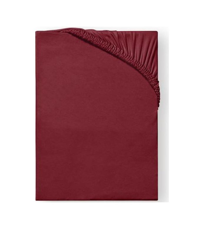 Diğer 57858324440605199283959 Ezgi Bordo Büyük Boy Penye Lastikli Çarşaf, 180 X 200 Cm Abanoz