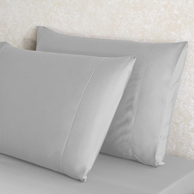 Diğer 57858324440632699283959 X Tencel Lyocell 2'li Standart Yastık Kılıfı Seti Gri Açık Altın
