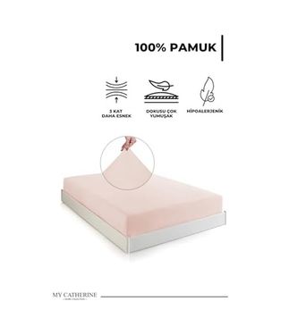 Diğer 57858324440907899283959 Lastikli & Hipoalerjenik Çarşaf%100 Pamuk Penye Kumaş Somon 100X200, Luxcarsaf Abanoz
