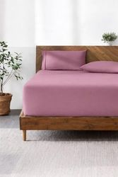 Diğer 57858324441102999283959 Lastikli Çarşaf Hipoalerjenik%100 Pamuk Penye Kumaş Lila 120X200 Cm, Luxcarsaf Abanoz