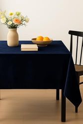 Diğer 57858324441413499283959 De'vor Perde Kadife Dokulu Masa Örtüsü Şık, Yumuşak, Leke Tutmaz Masa Örtüsü,lacivert 150 X 220 Acı Kahverengi 01 X 01