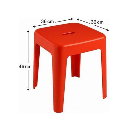 Diğer 57858324441425399283959 Kırmızı, Plastik Model Sağlam Tabure 36X36X46Cm Açık Ceviz