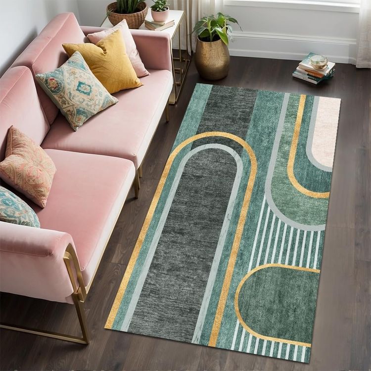 Diğer 57858324441783399283959 Grenz Kadife Kaymaz Pamuk Tabanlı Yıkanabilir Antibakteriyel Salon Halısı 100X150 1