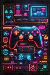 Diğer 57858324441817699283959 Penra Kadife Oyuncu Odası Halısı Kaymaz Pamuk Tabanlı Yıkanabilir Antibakteriyel Gamer, Gaming Halısı 160X230 1